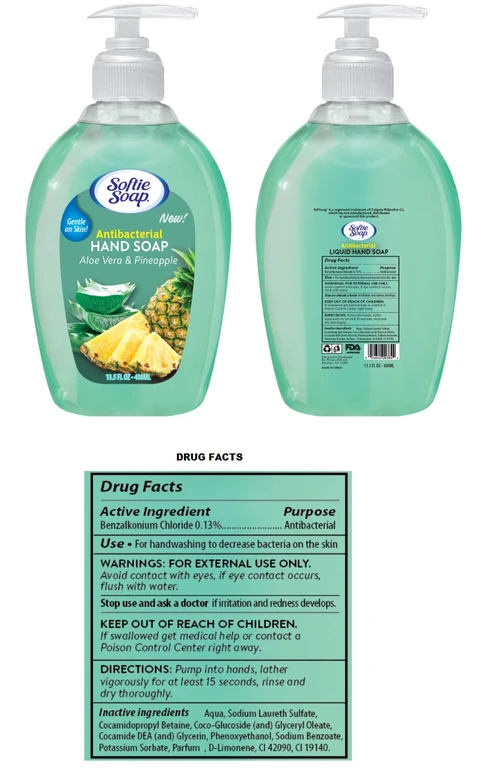Softie Antibacterial HANDSOAP Aloe Vera and Pineapple 포장