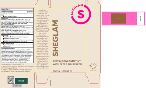 Sheglam Dew and Done Skin Tint with SPF 20 Earth 포장