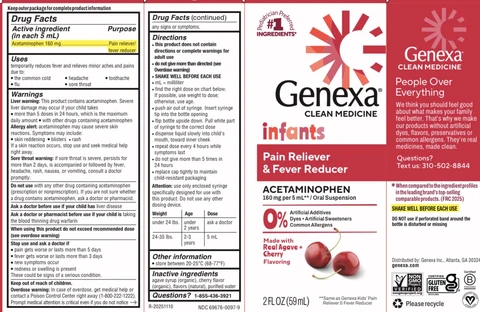 Infants Pain and Fever Cherry Flavor packaging
