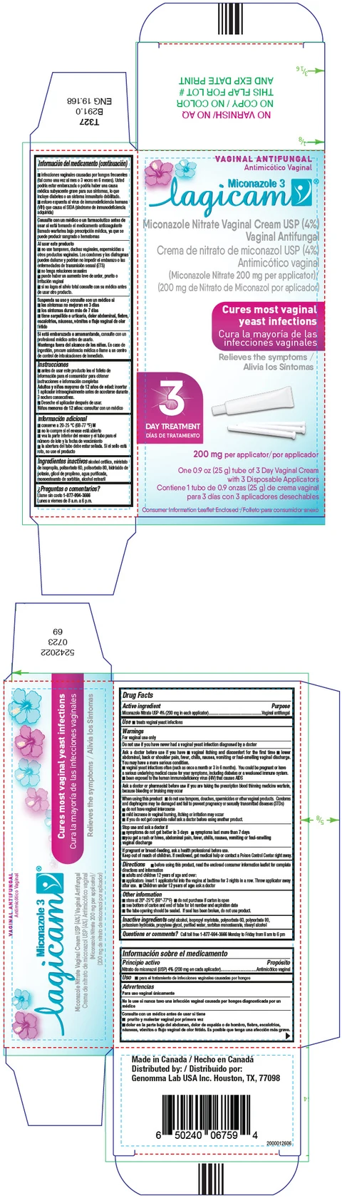 Lagicam antifungal packaging