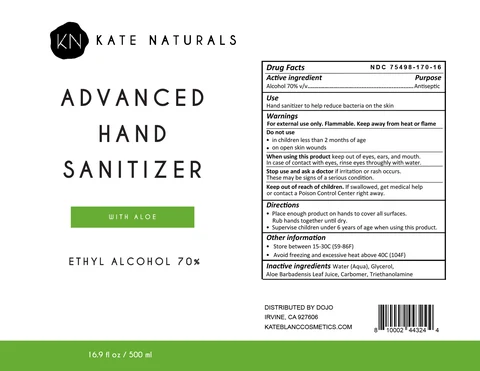 Kate Naturals Advanced Hand Sanitizer Original / Kate Naturals Advanced Hand Sanitizer 70% 포장
