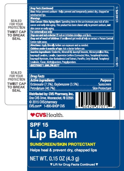 CVS Health Moisture SPF 15 Lip Balm 포장