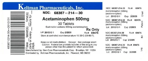 ACETAMINOPHEN 포장
