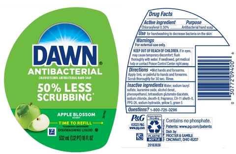 Dawn Ultra Antibacterial HandApple Blossom Scent 포장