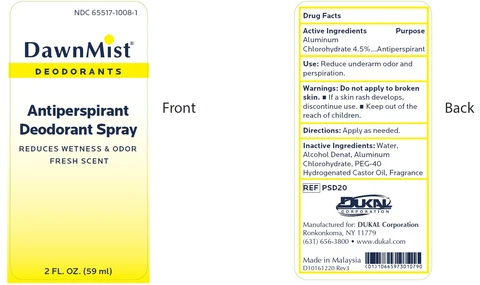 DawnMist Antiperspirant Deodorant 포장