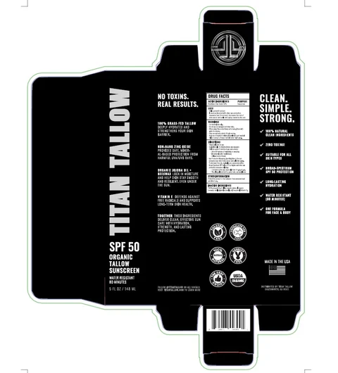 TITAN TALLOW SPF 50 ORGANIC TALLOW SUNSCREEN 포장