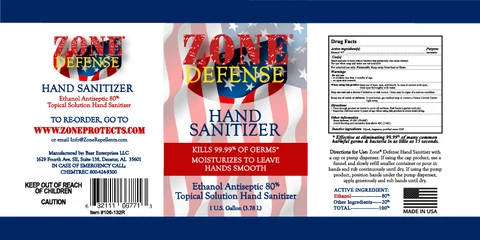 Zone Defense Hand Sanitizer 포장