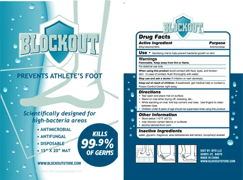 Blockout Foot Wipes 포장