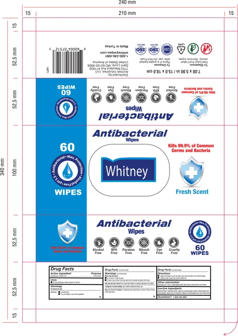 Antibacterial Wipes 포장