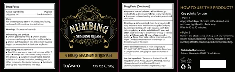 tuiwaro LIDOCAINE Cream 포장
