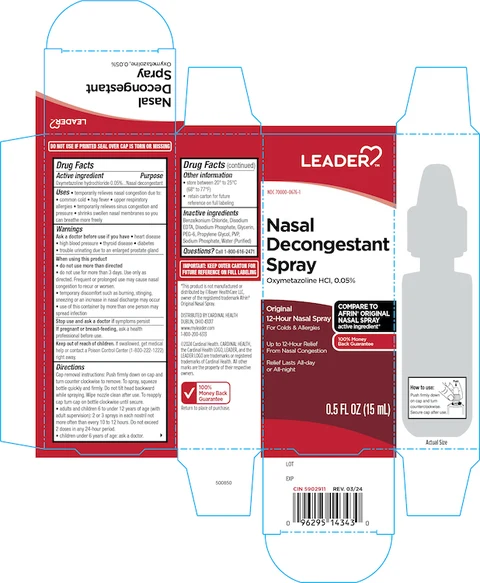 Leader Nasal Decongestant packaging