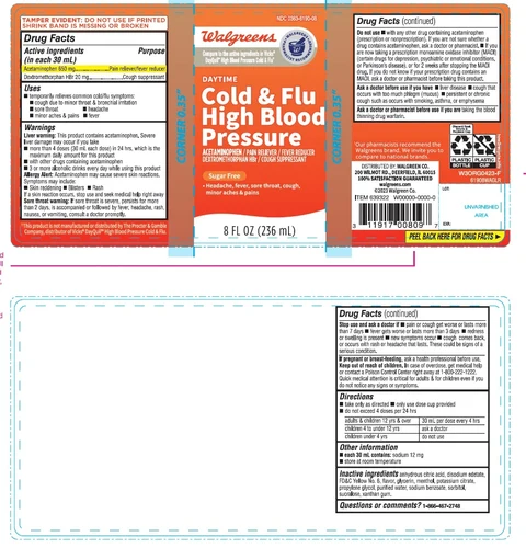 Walgreens High Blood Pressure Cold and Flu packaging