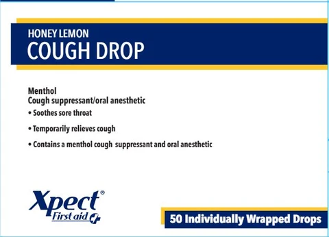 Xpect Honey Lemon Cough Drops packaging