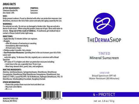 Tinted Mineral Sunscreen packaging