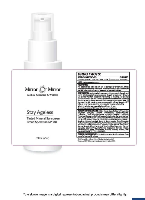 Stay Ageless Tinted Mineral Sunscreen Broad Spectrum SPF 30 packaging
