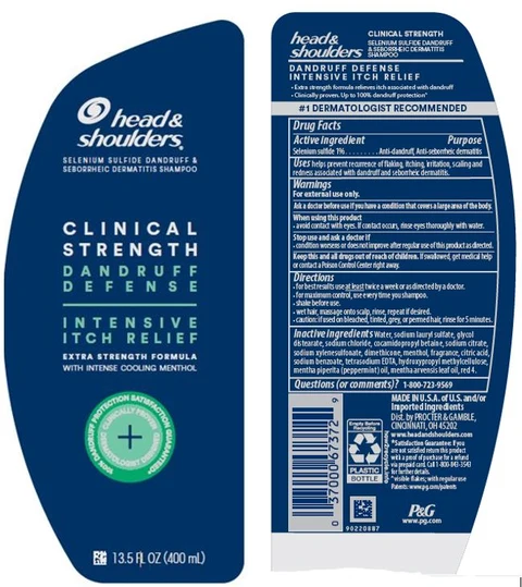 Head and Shoulders Clinical Strength Dandruff Defense Intensive Itch Relief packaging