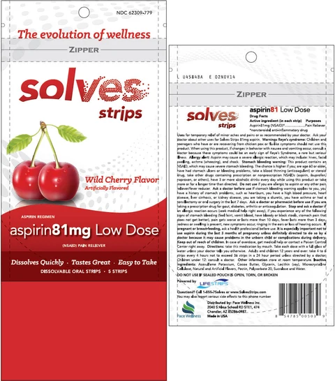 Solves - aspirin Cherry packaging