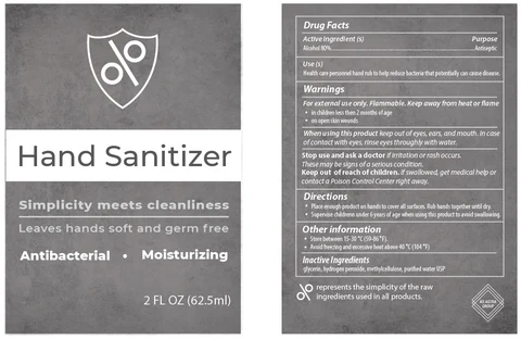 Hand Sanitizer packaging