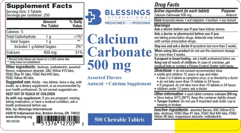 CALCIUM CARBONATE packaging