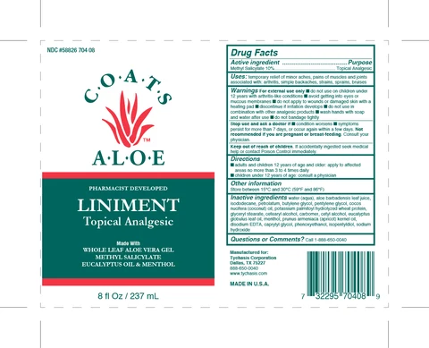 COATS ALOE ANALGESIC packaging
