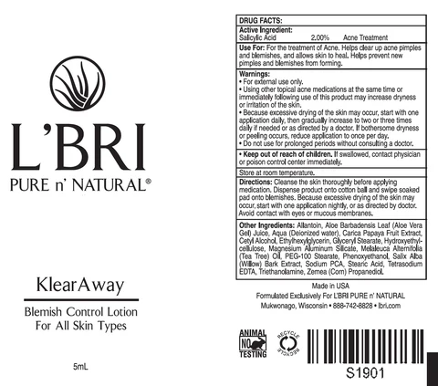 LBRI PURE n NATURAL KlearAway packaging