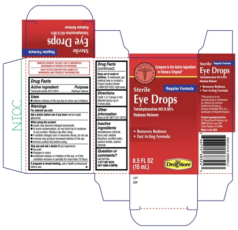Lil Drug Store Sterile Eye Drops Redness Reliever packaging