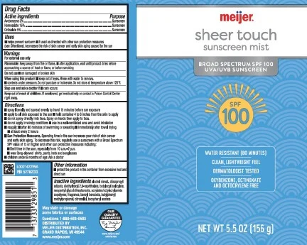 Sheer Touch Sunscreen Mist SPF 100 포장