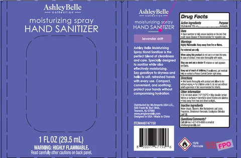 AshleyBelle Moisturizing Hand Sanitizer Lavender Drift 포장
