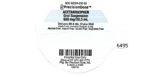 PRINCIPAL DISPLAY PANEL - 20.3 mL Cup Label