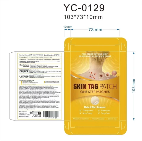 Skin tag patches packaging