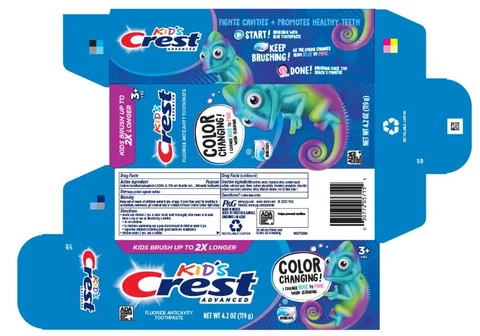 Crest Kids Advanced Color Changing 포장