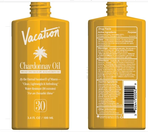 Vacation SPF 30 Chardonnay Oil 포장
