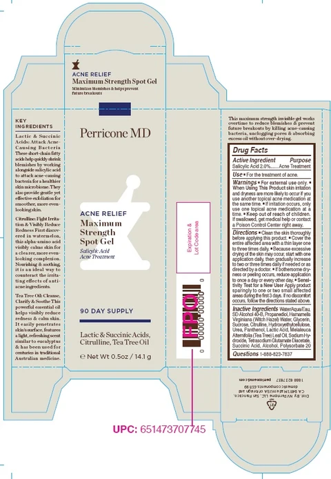 Acne Relief Maximum Strength Spot Gel packaging