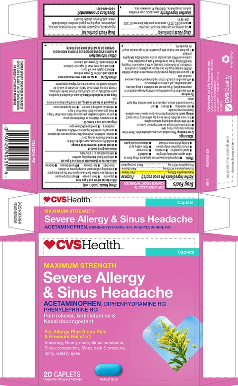 Severe Allergy And Sinus HeadacheMaximum Strength 포장
