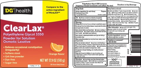 dg health clearlax packaging