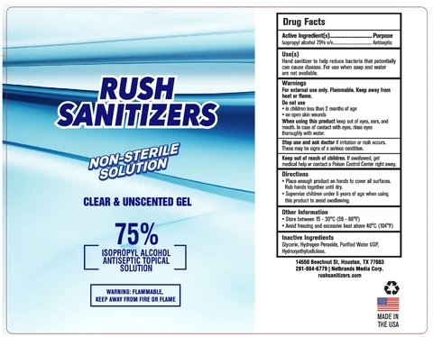 Rush Sanitizers 포장