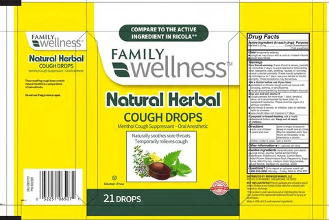 Herbal cough drops 포장