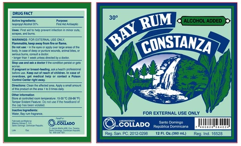 Bay Rum Constanza 포장