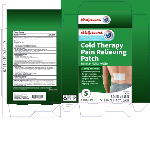 Walgreens Cold Therapy Pain Relieving Patch packaging