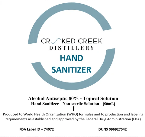 Crooked Creek Distillery Inc Hand Sanitizer 포장