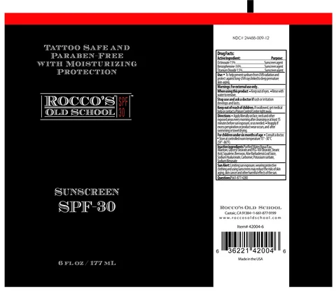 Roccos Old SchoolSunscreen SPF 30 packaging