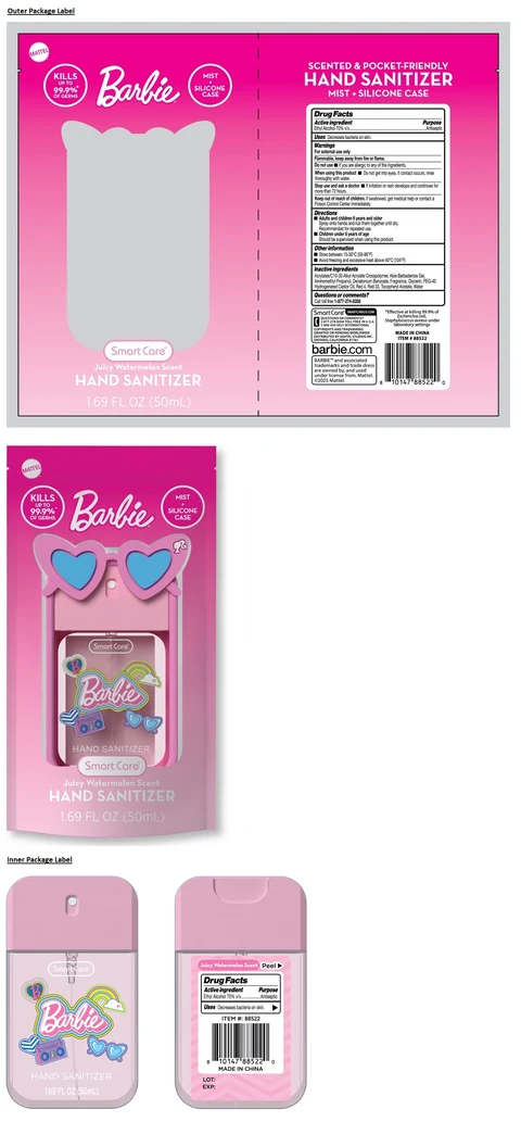 Smart Care Barbie Juicy Watermelon Scent HAND SANITIZER 포장