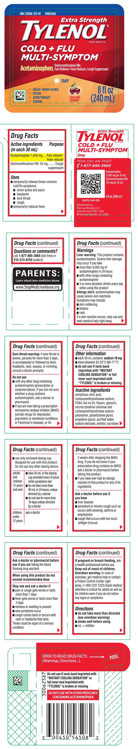 Extra Strength Tylenol Cold plus Flu Multi-Symptom Daytime 포장