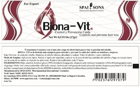 BIONA-VITCONTROLS AND PREVENTS HAIR LOSS 포장