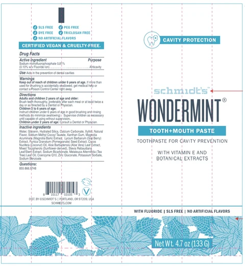SchmidtsWONDERMINT TOOTH AND MOUTH 포장