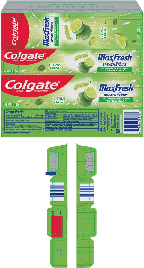 Colgate MaxFresh Citrus Fresh 포장