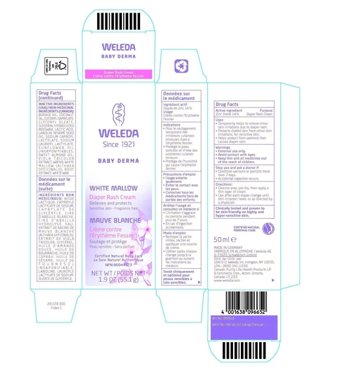 WHITE MALLOW DIAPER RASH CREAM packaging