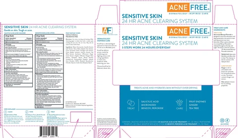 Acne Free SENSITIVE SKIN 24 HR Acne Clearing System packaging