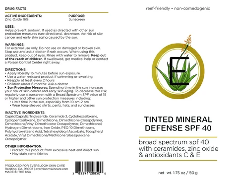 Tinted Mineral Defense SPF 40 packaging