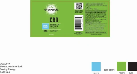 elevate COOLING THERAPY TWIST UP packaging